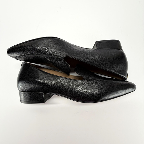 Cole Haan Vivian Black Leather Loafers Sze 7B Slip On Pointed Toe Classic Office - Picture 4 of 10